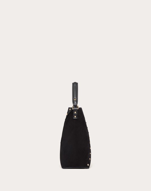 Red Valentino BORSA A SECCHIELLO VALENTINO GARAVANI VALENTINO GARAVANI ROCKSTUD WISPY IN VITELLO E CAMOSCIO Qualità Garantita