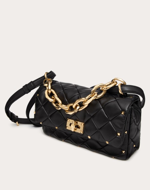 Red Valentino BORSA VALENTINO GARAVANI ROCKSTUD SPIKE IN NAPPA PATCHWORK Fino Al -60%