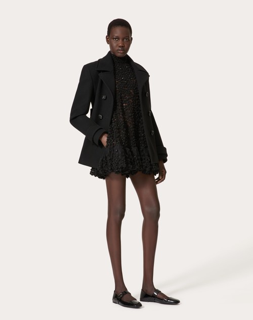 Red Valentino ABITO CORTO IN TULLE ILLUSIONE RICAMATO Smaltimento dello stoccaggio