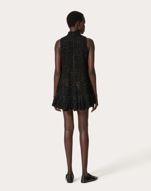 Red Valentino ABITO CORTO IN TULLE ILLUSIONE RICAMATO Smaltimento dello stoccaggio