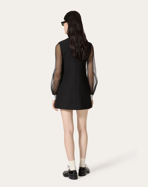 Red Valentino ABITO CORTO IN CREPE COUTURE Soddisfazione Garantita