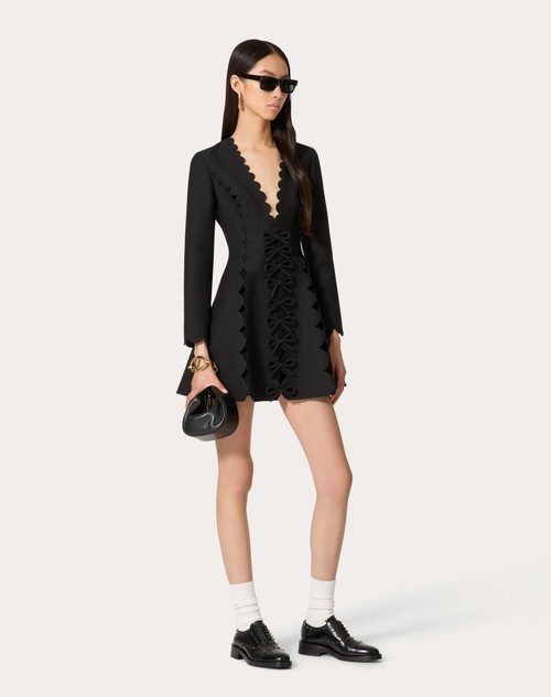 Red Valentino ABITO CORTO IN CREPE COUTURE RICAMATO Affare Del Giorno