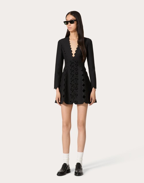 Red Valentino ABITO CORTO IN CREPE COUTURE RICAMATO Affare Del Giorno
