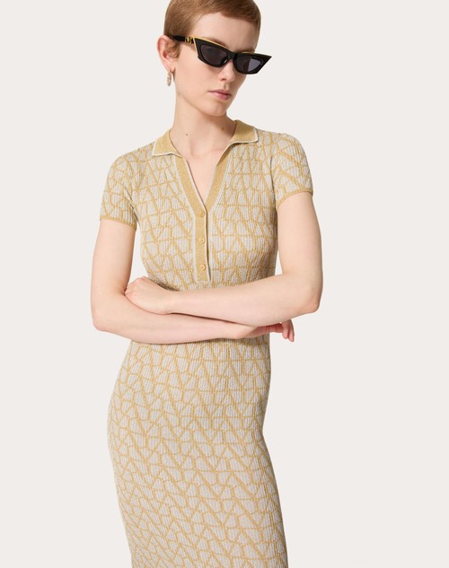 Red Valentino ABITO IN LUREX E JACQUARD TOILE ICONOGRAPHE Novità