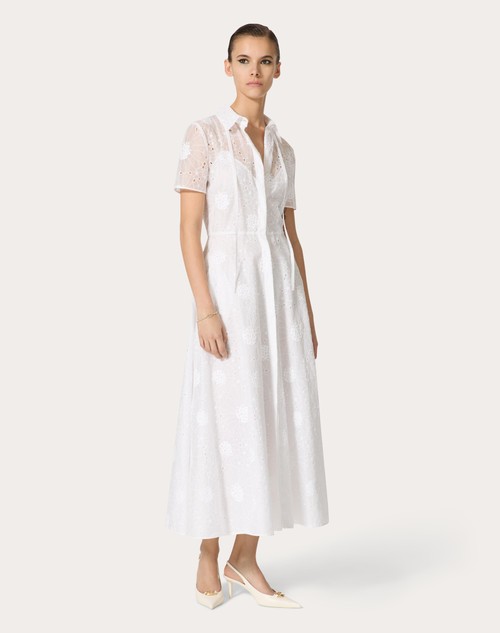 Red Valentino ABITO MIDI IN DAISY ORGANDIS Super Saving Price