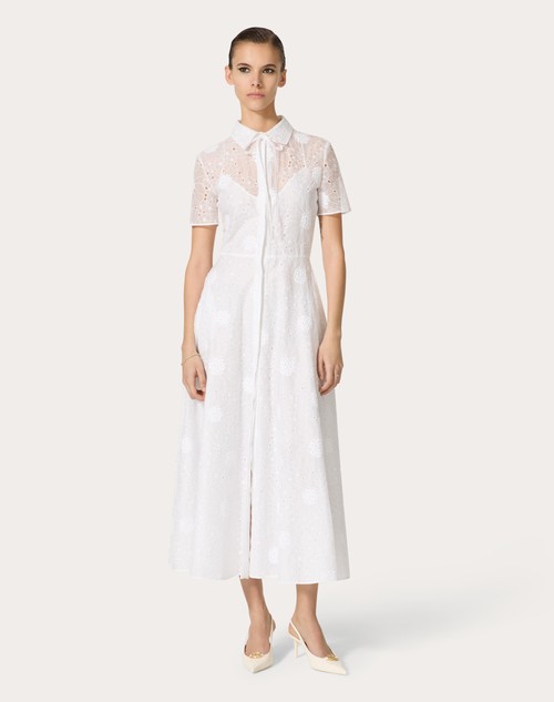 Red Valentino ABITO MIDI IN DAISY ORGANDIS Super Saving Price