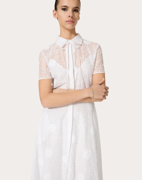 Red Valentino ABITO MIDI IN DAISY ORGANDIS Super Saving Price