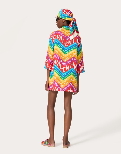 Red Valentino ABITO CORTO IN POPELINE VALENTINO CHEVRON 24 Offerta settimanale