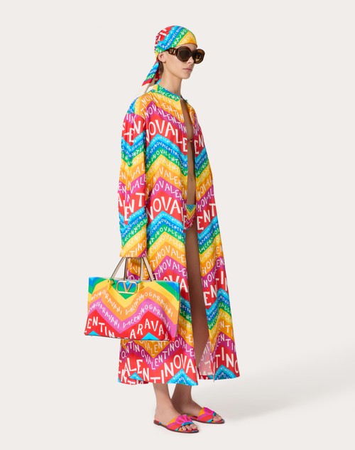 Red Valentino ABITO MIDI IN POPELINE VALENTINO CHEVRON24 Ritorno libero