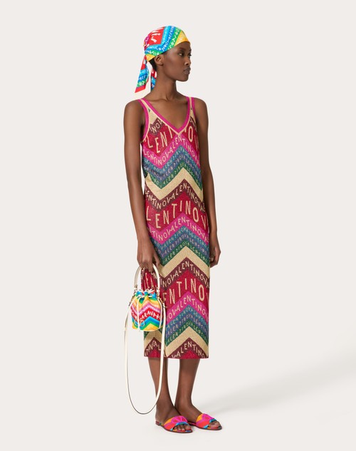 Red Valentino ABITO IN LUREX VALENTINO CHEVRON Rilascio limitato
