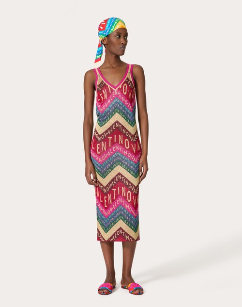 Red Valentino ABITO IN LUREX VALENTINO CHEVRON Rilascio limitato