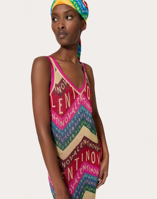 Red Valentino ABITO IN LUREX VALENTINO CHEVRON Rilascio limitato