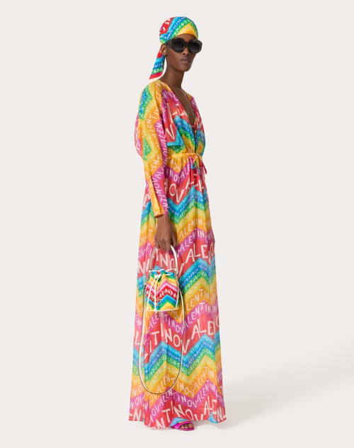 Red Valentino ABITO DA SERA IN MUSSOLA VALENTINO CHEVRON 24 Ultimi tre giorni