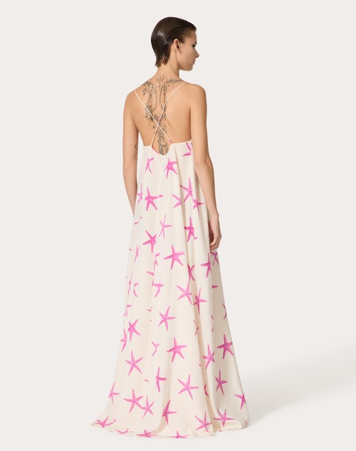 Red Valentino ABITO DA SERA IN CREPE DE CHINE STARFISH ACQUISTA ORA