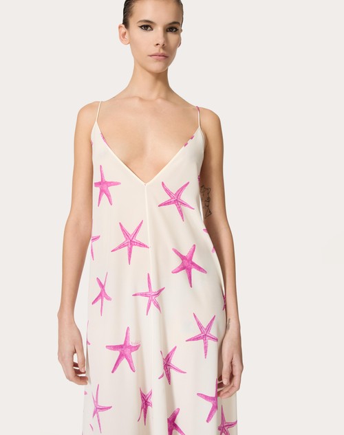 Red Valentino ABITO DA SERA IN CREPE DE CHINE STARFISH ACQUISTA ORA