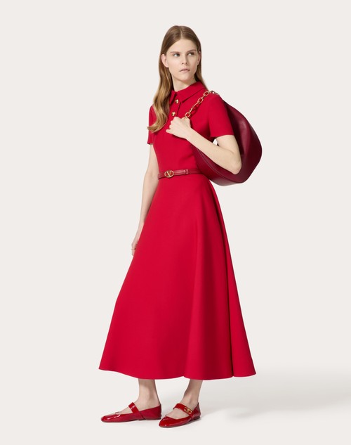 Red Valentino ABITO MIDI IN CREPE COUTURE Sostegno trimestrale