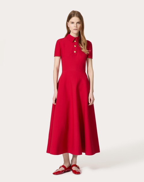Red Valentino ABITO MIDI IN CREPE COUTURE Sostegno trimestrale