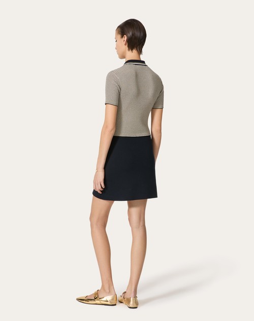 Red Valentino ABITO IN COTONE E LUREX Discount Store per i nuovi prodotti