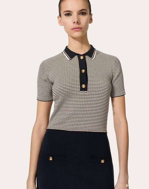 Red Valentino ABITO IN COTONE E LUREX Discount Store per i nuovi prodotti
