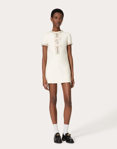 Red Valentino ABITO CORTO IN CREPE COUTURE RICAMATO Officina