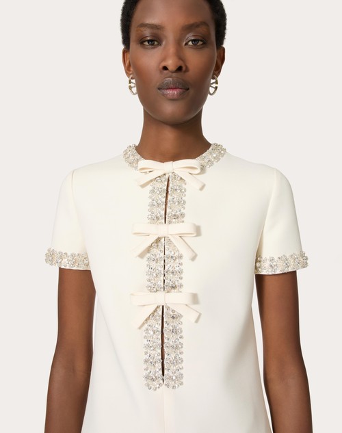 Red Valentino ABITO CORTO IN CREPE COUTURE RICAMATO Officina