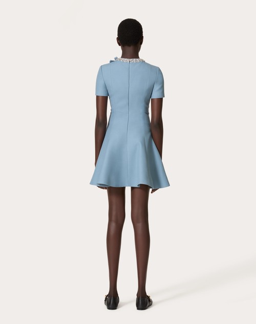 Red Valentino ABITO CORTO IN CREPE COUTURE RICAMATO In vendita