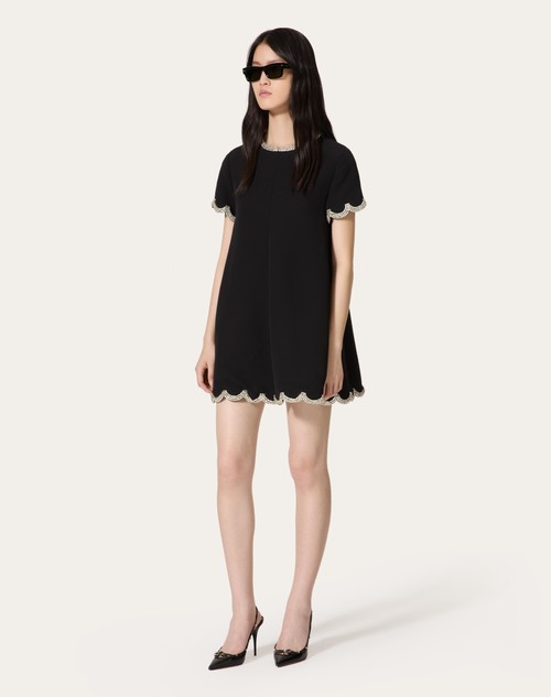 Red Valentino ABITO CORTO IN STRUCTURED COUTURE RICAMATO Sconti questo mese