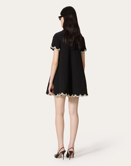 Red Valentino ABITO CORTO IN STRUCTURED COUTURE RICAMATO Sconti questo mese