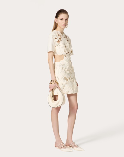 Red Valentino ABITO CORTO IN CREPE COUTURE RICAMATO Italy