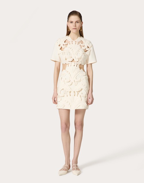 Red Valentino ABITO CORTO IN CREPE COUTURE RICAMATO Italy