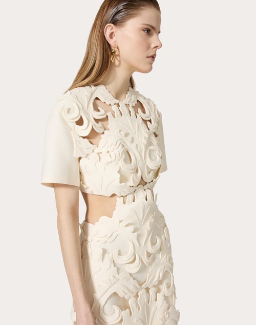Red Valentino ABITO CORTO IN CREPE COUTURE RICAMATO Italy