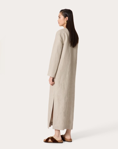 Red Valentino ABITO MIDI IN TELA LINO RICAMATO Italia
