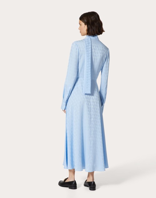 Red Valentino ABITO MIDI IN SILK JACQUARD TOILE ICONOGRAPHE In Linea