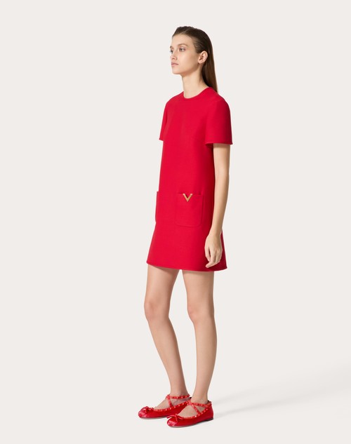 Red Valentino ABITO CORTO IN CREPE COUTURE Qualità Garantita
