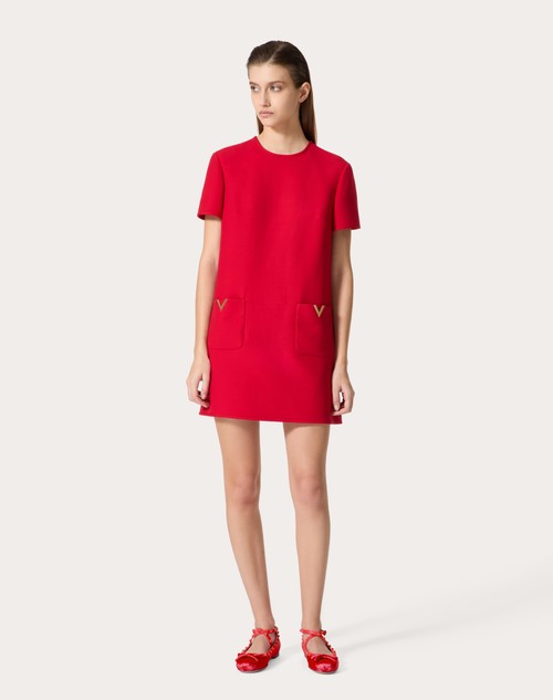 Red Valentino ABITO CORTO IN CREPE COUTURE Qualità Garantita