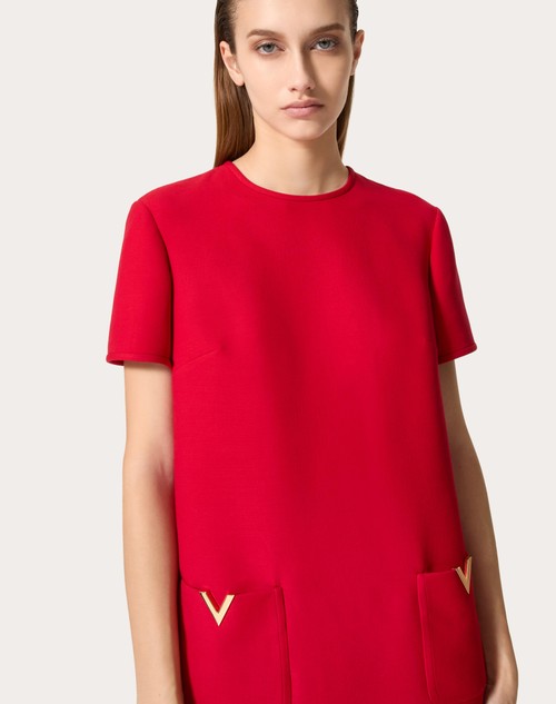 Red Valentino ABITO CORTO IN CREPE COUTURE Qualità Garantita
