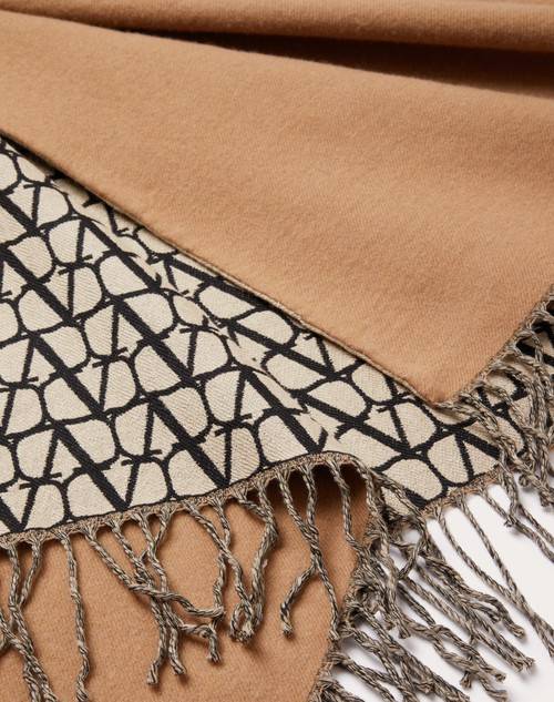 Red Valentino PONCHO DOUBLE TOILE ICONOGRAPHE IN LANA, SETA E CASHMERE Offerte