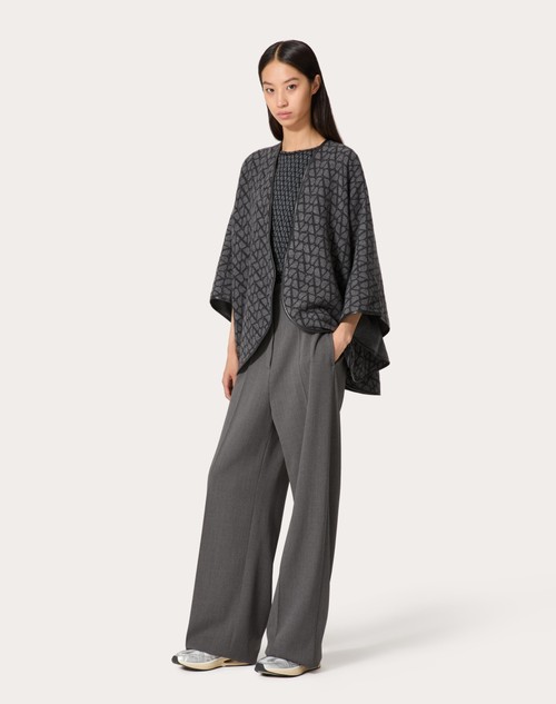 Red Valentino PONCHO DOUBLE TOILE ICONOGRAPHE IN LANA E CACHEMIRE Hotsell