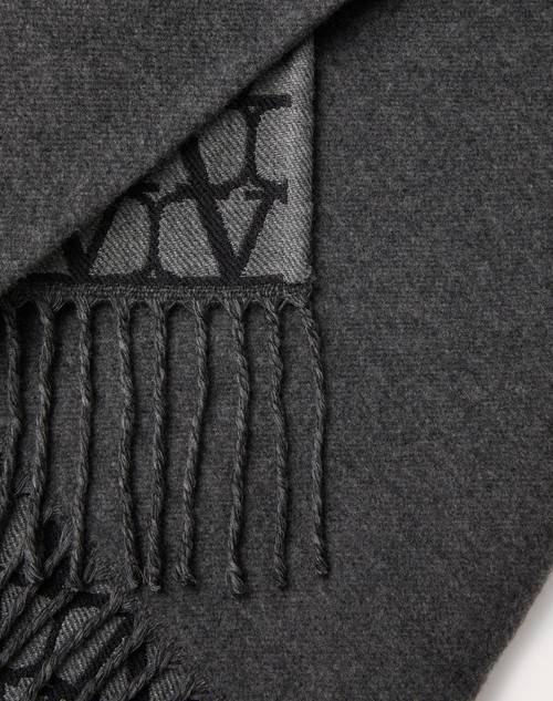 Red Valentino PONCHO DOUBLE TOILE ICONOGRAPHE IN LANA, SETA E CACHEMIRE Vendita Calda