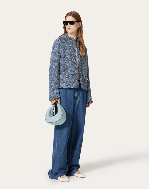 Red Valentino GIACCA IN DENIM TEXTURED TWEED Moda
