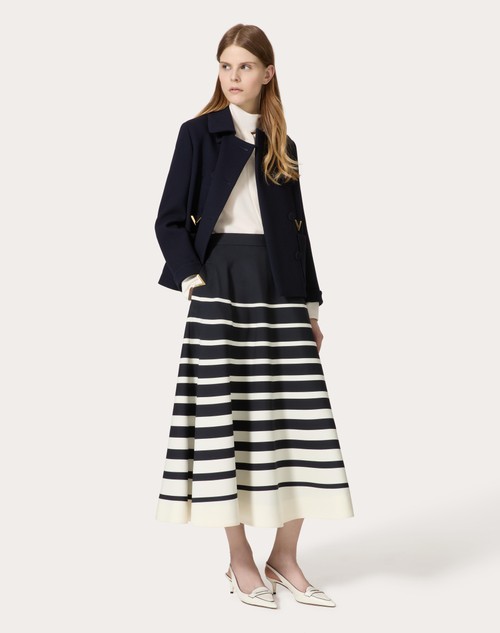 Red Valentino CABAN IN TEXTURE DOUBLE CREPE Spedizione gratuita