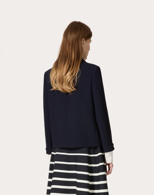 Red Valentino CABAN IN TEXTURE DOUBLE CREPE Spedizione gratuita