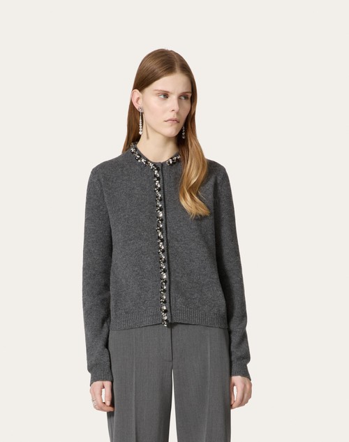 Red Valentino CARDIGAN IN LANA RICAMATO Offerta natalizia