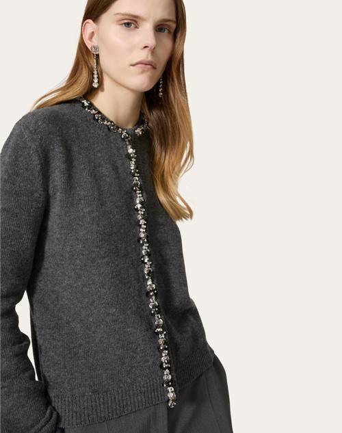 Red Valentino CARDIGAN IN LANA RICAMATO Offerta natalizia
