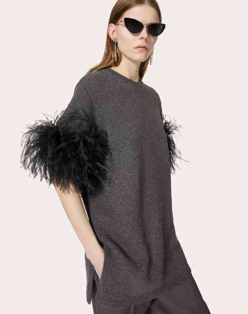 Red Valentino MAGLIA IN LANA CON PIUME Offerta Giorno del Papà