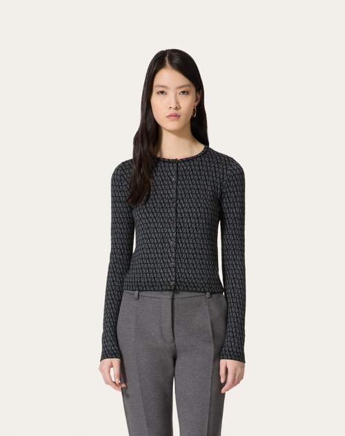 Red Valentino CARDIGAN IN LANA JACQUARD TOILE ICONOGRAPHE Offerta San Valentino