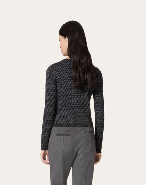 Red Valentino CARDIGAN IN LANA JACQUARD TOILE ICONOGRAPHE Offerta San Valentino