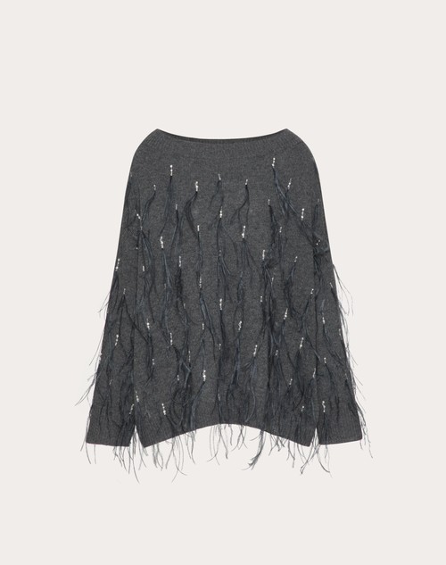 Red Valentino MAGLIA IN LANA CON PIUME RICAMATA Offerta Anniversario
