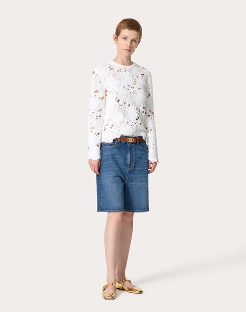 Red Valentino MAGLIA IN COTONE RICAMATA Smaltimento dello stoccaggio