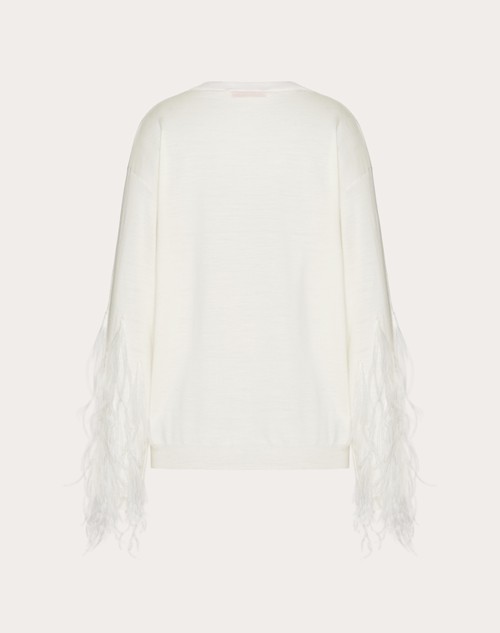 Red Valentino MAGLIA IN LANA CON PIUME Vendita calda